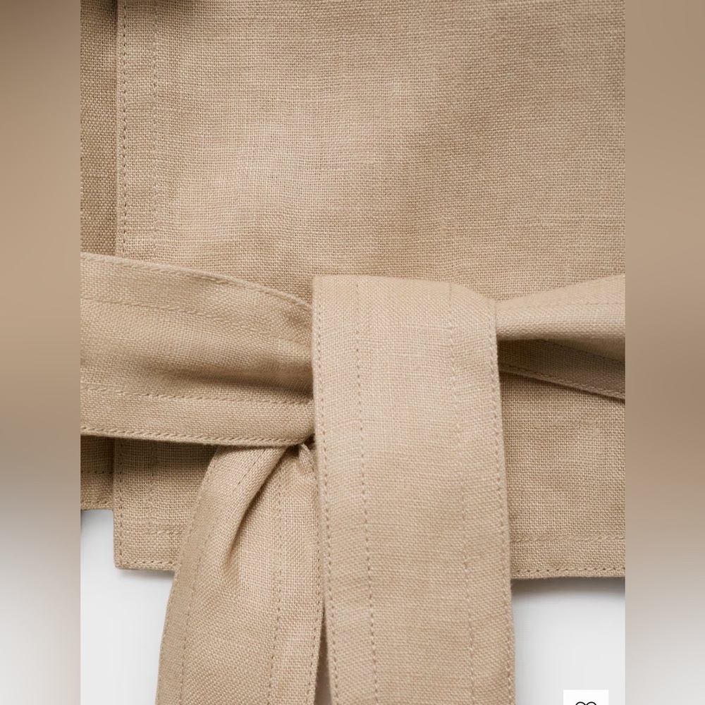 NWT Mango Linen Jacket with Belt - XS - Picture 6 of 10